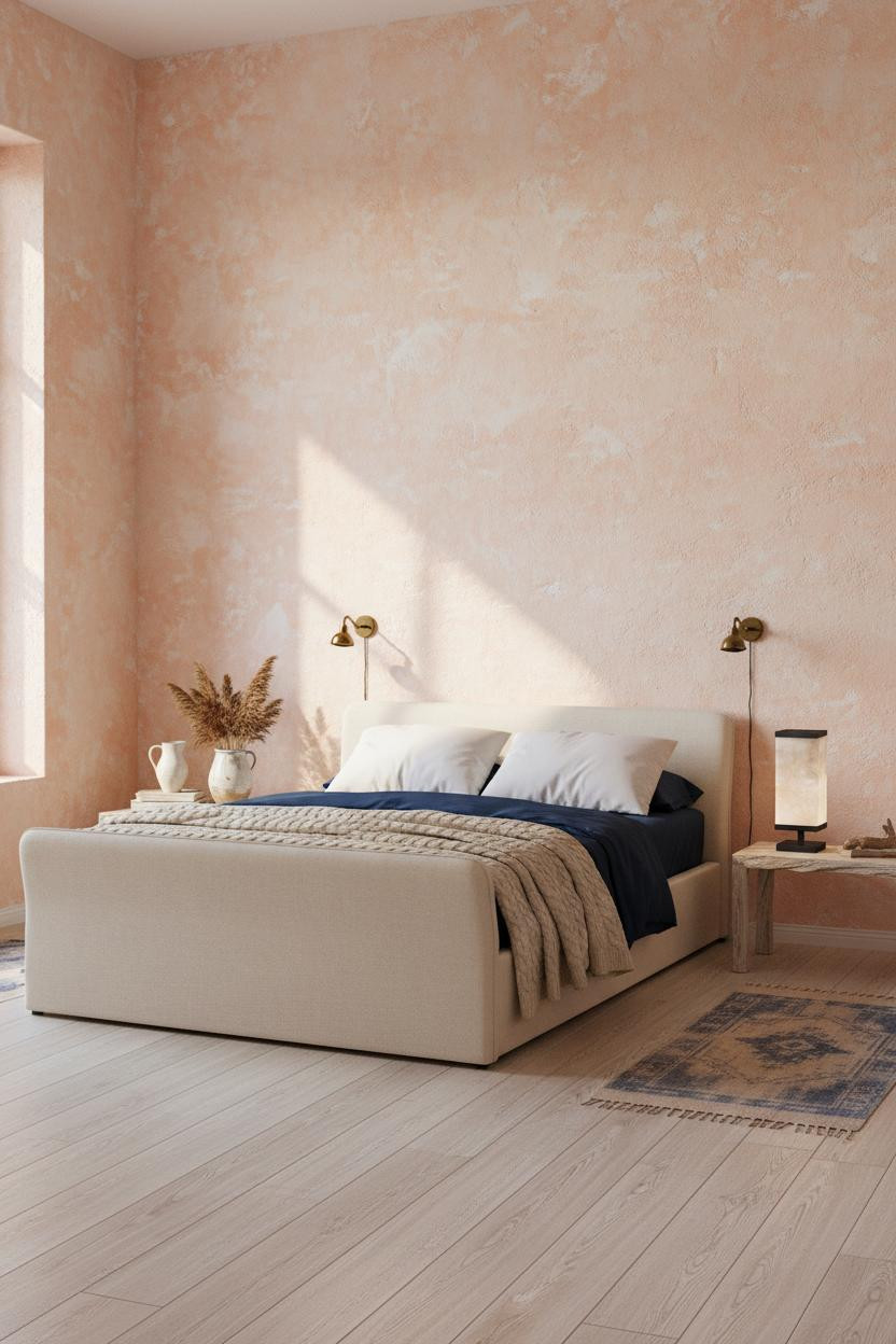 Coastal Granddaughter Bedroom Limewash Plaster