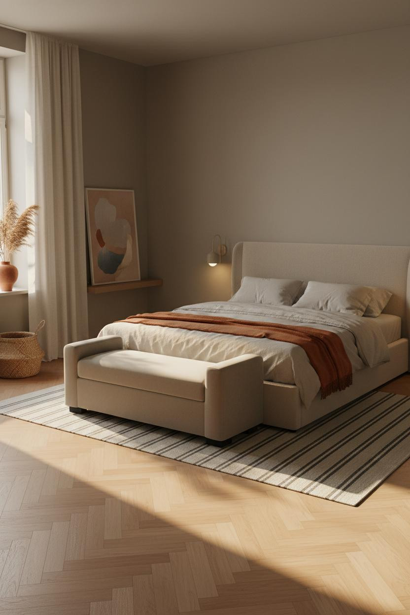 Studio Apartment Japandi Warm Small Space
