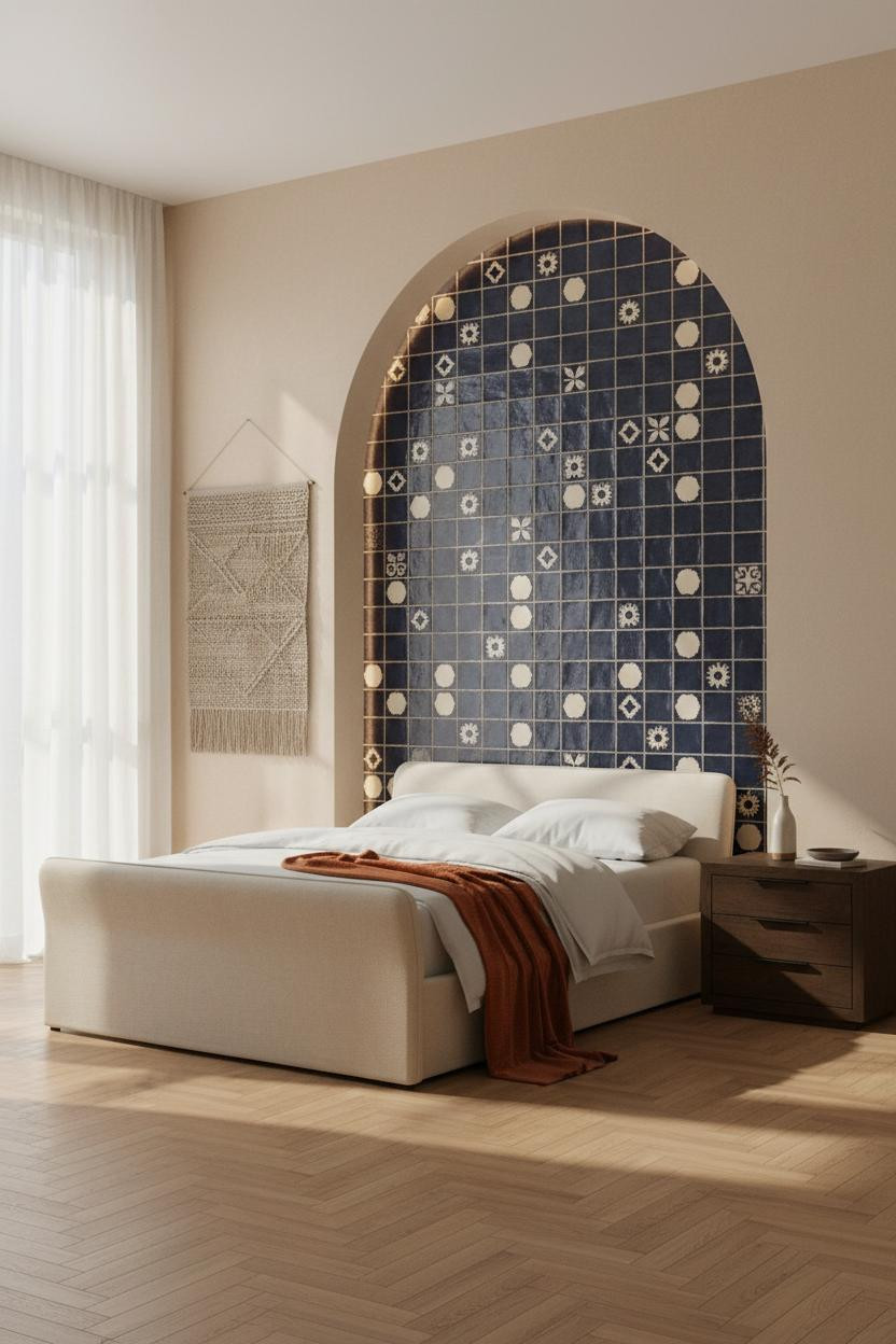 Quiet Luxury Bedroom Azulejo Arch Design
