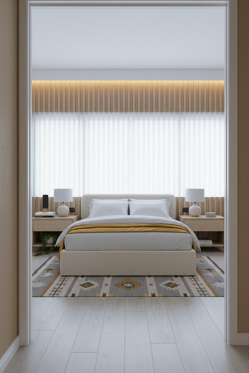 Modern Luxury Bed Design Fluted Wall Master