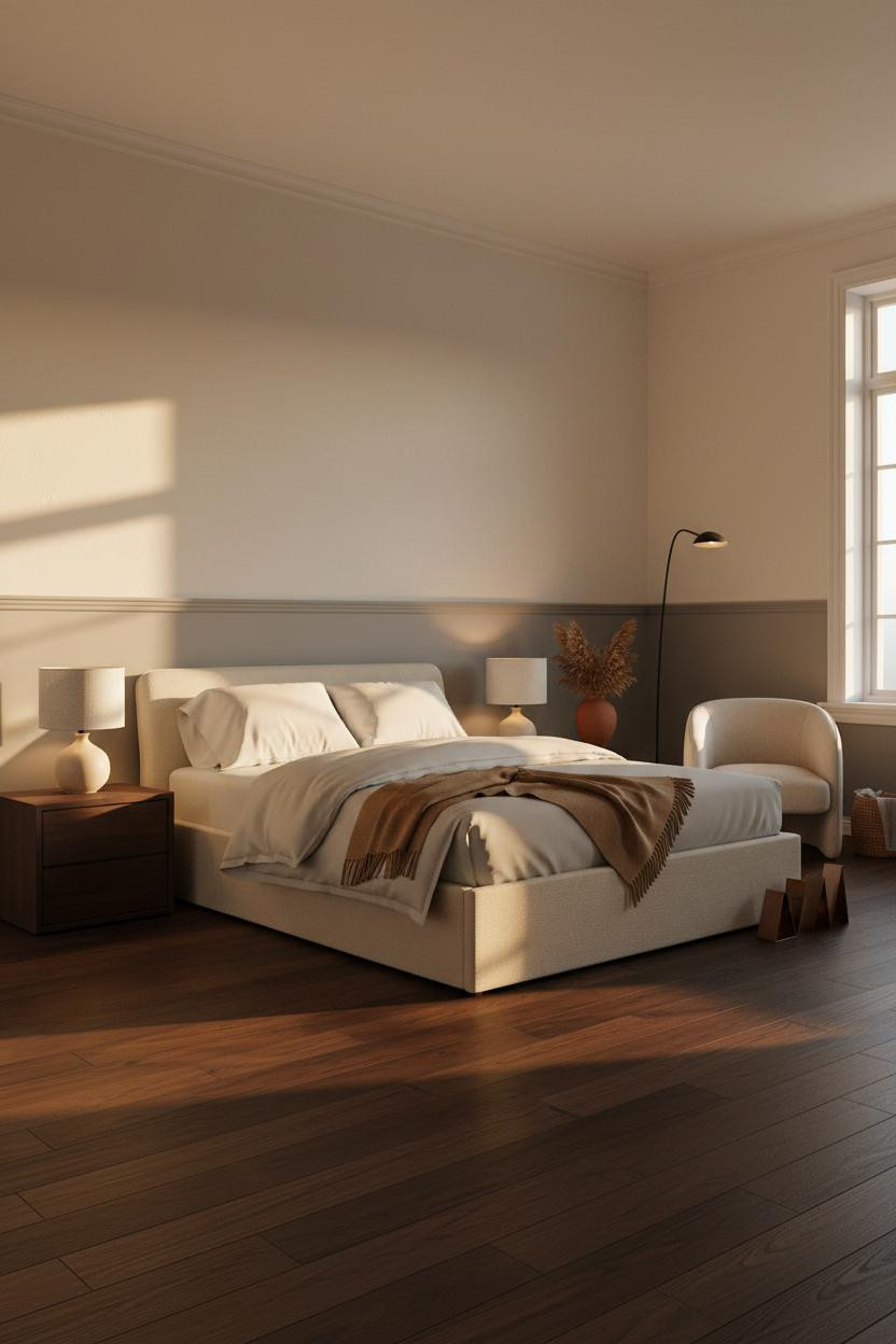Modern Luxury Bed Design Wainscoting