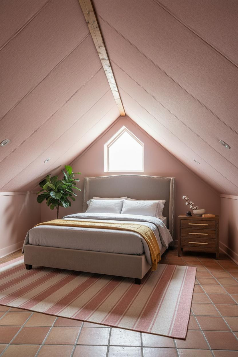Low Ceiling Attic Bedroom Slanted Walls Fabric