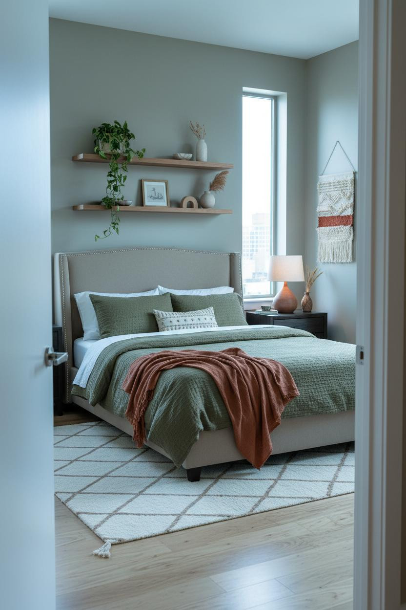 Cute Bedroom Ideas Small Rooms Floating Shelves