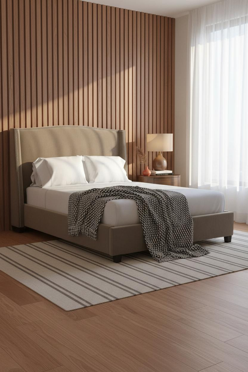 Scandi Bedroom Small Rooms Walnut Wall