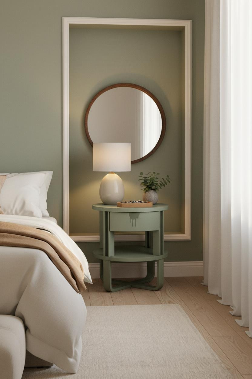 Nightstand Makeover Sage Green Painted