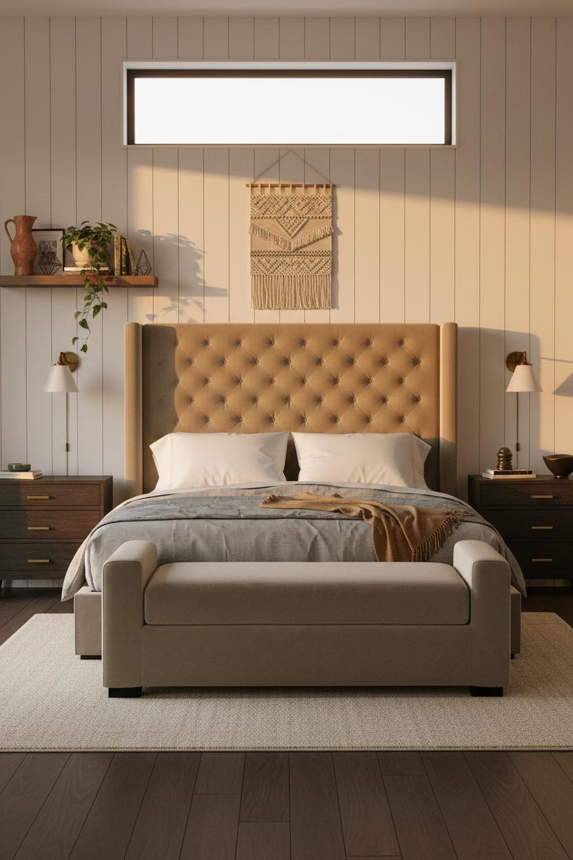 Basement Guest Bedroom Wood Paneling Budget