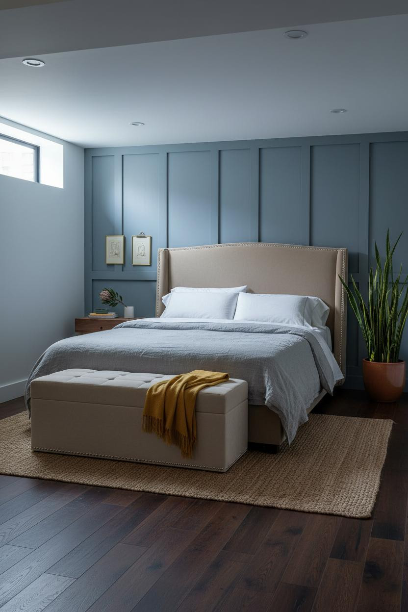 Basement Guest Bedroom Budget Wainscoting