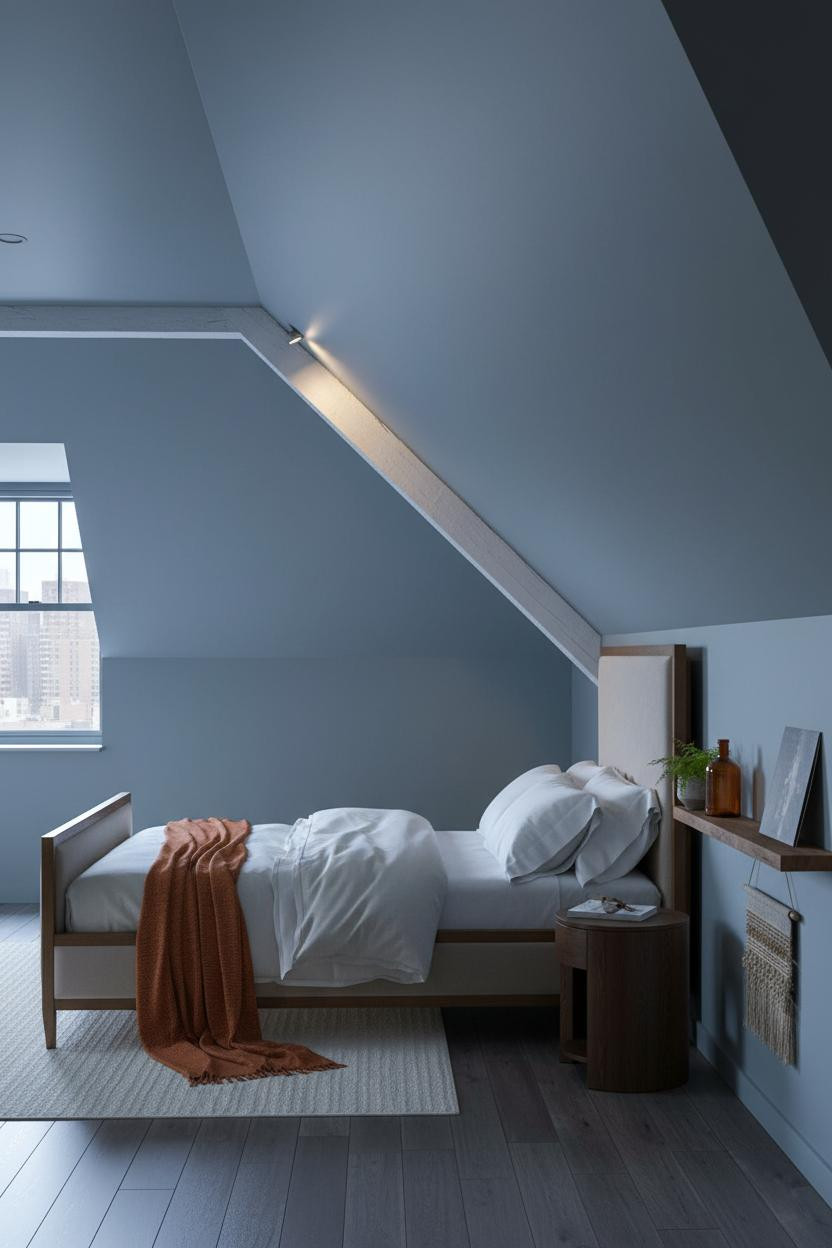 Slanted Ceiling Attic Bedroom Dormer Window