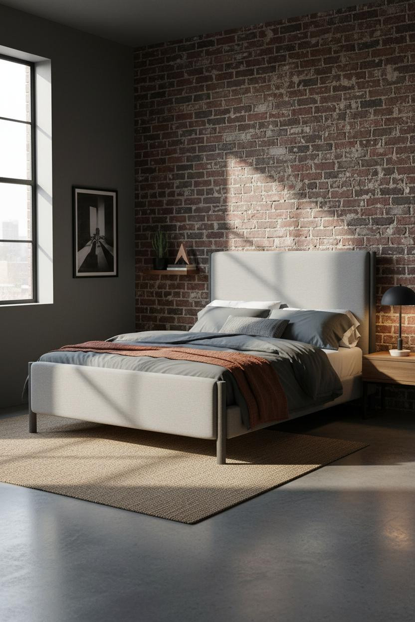 Men Bedroom Industrial Chill Room