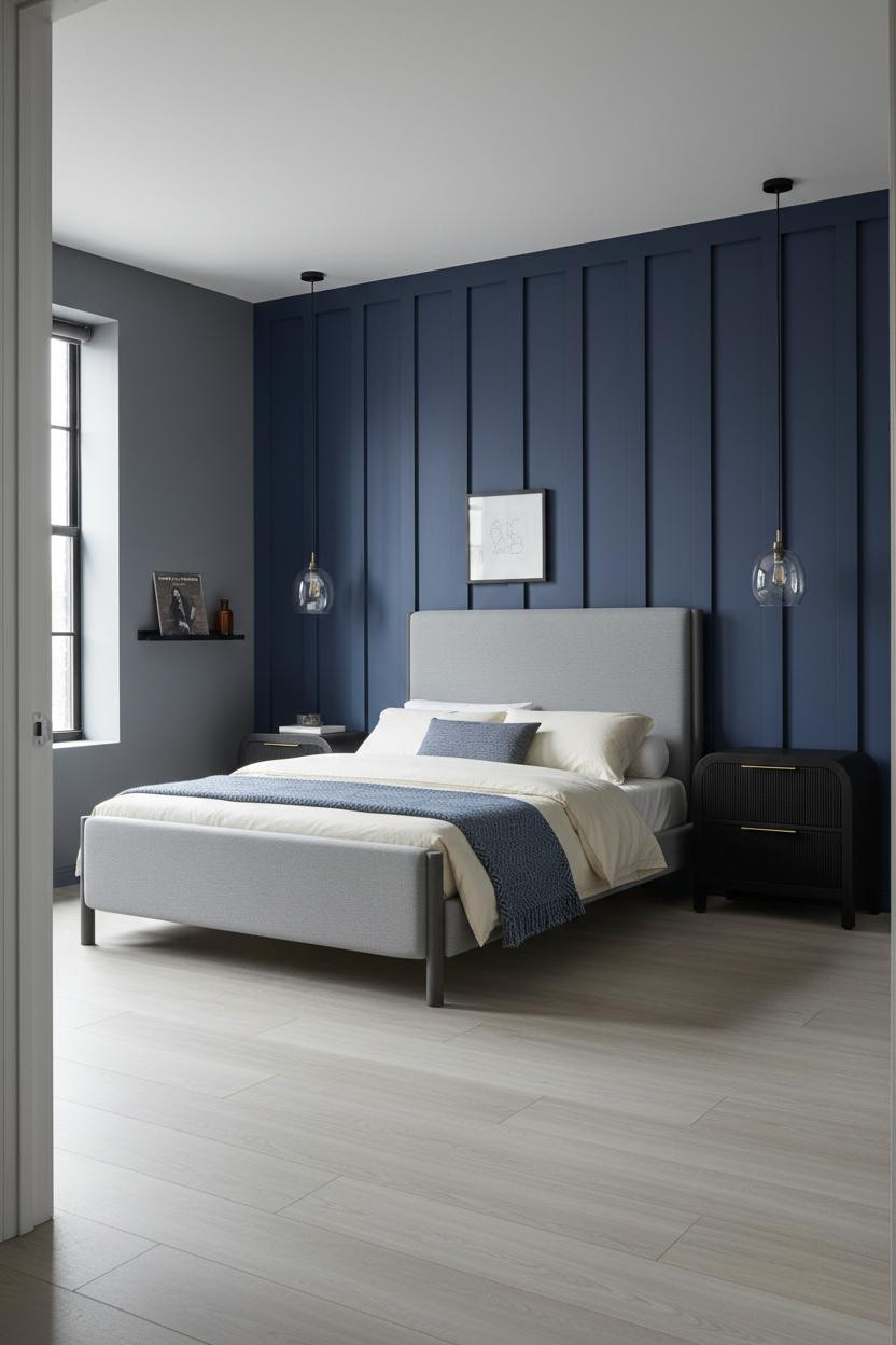 Mens Bedroom Navy Batten Loft
