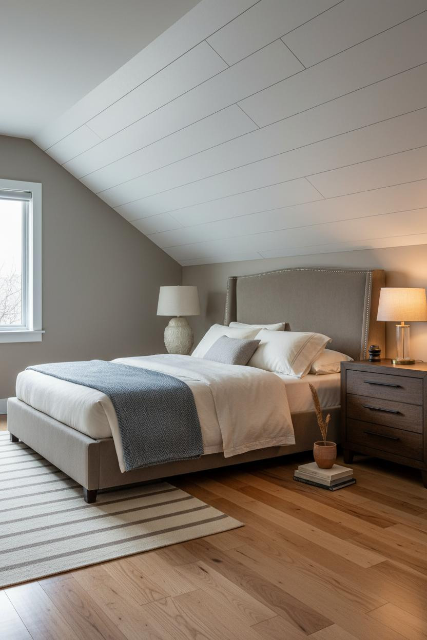 Cozy Minimalist Attic Bedroom Design