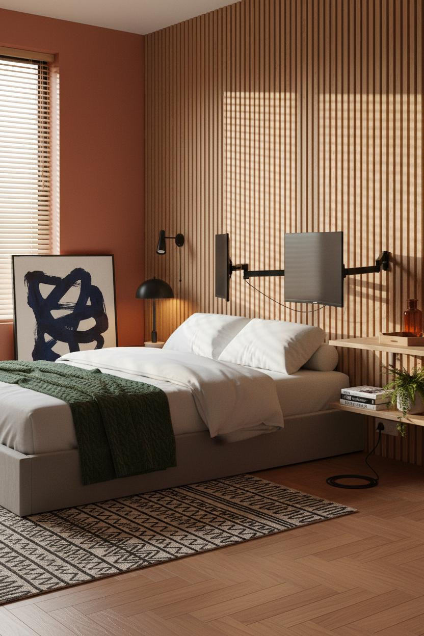 Teen Gaming Bedroom Loft Bed Japandi Design