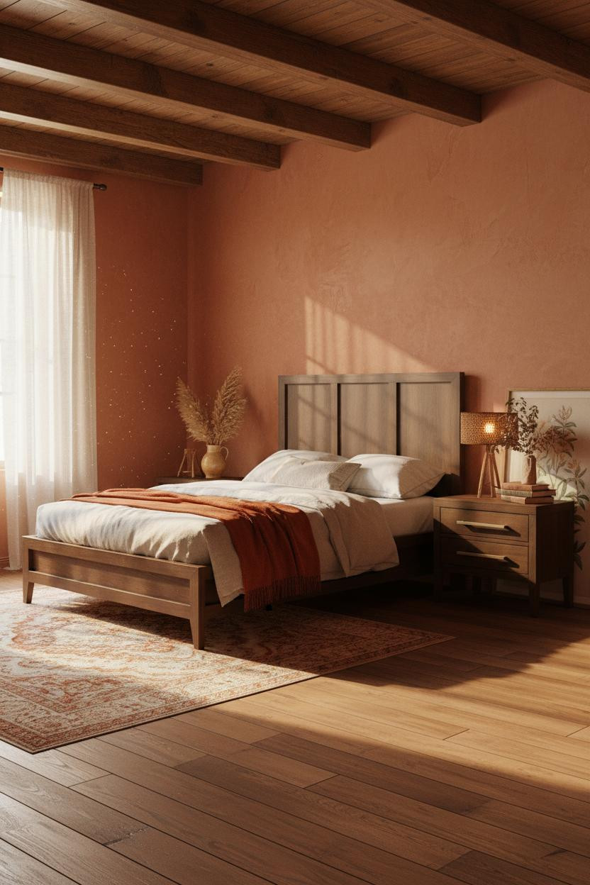 Earthy Vintage Bedroom Boho Aesthetic