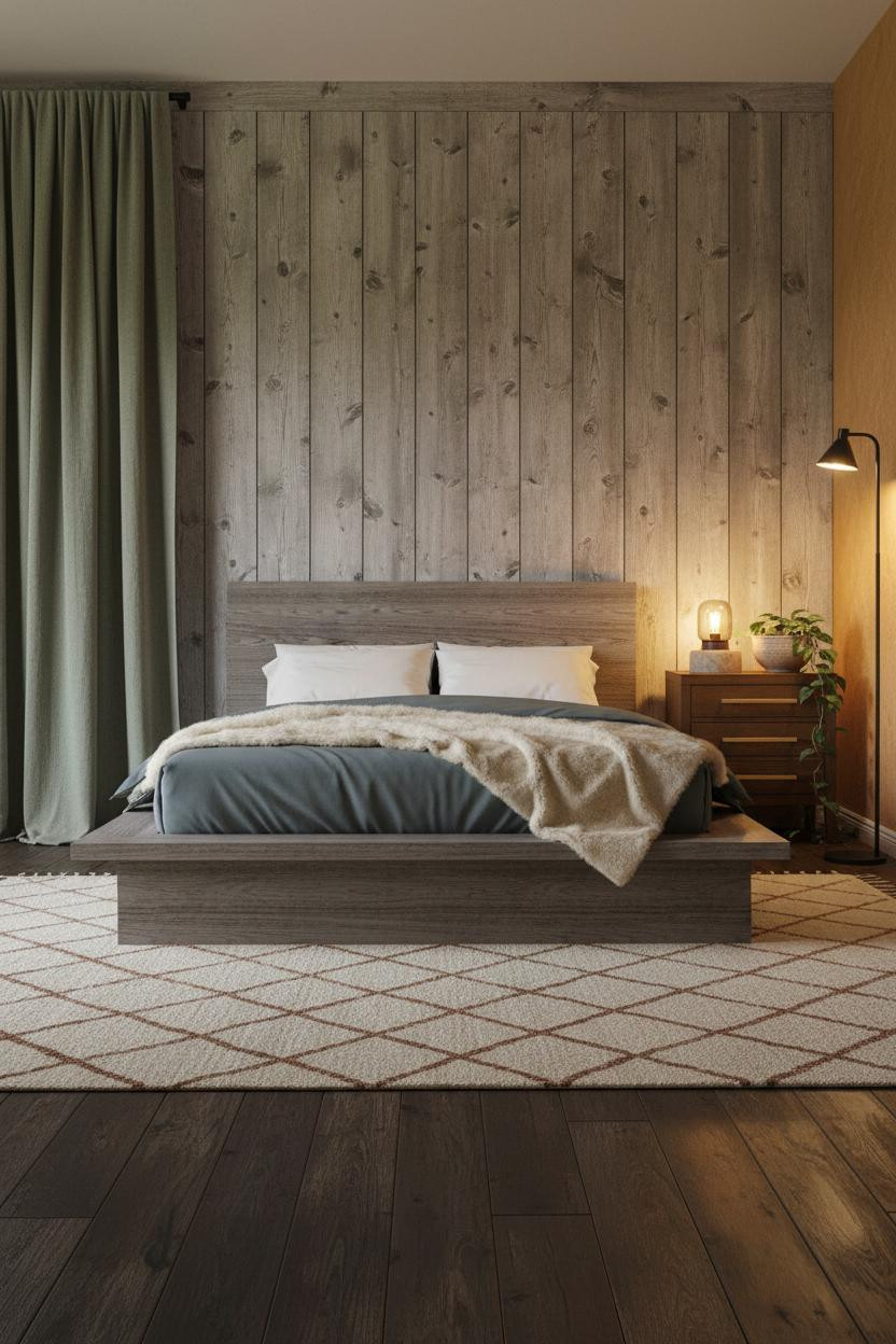 Earthy Vintage Bedroom Board Batten Cottagecore
