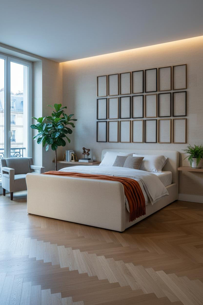 Classy Bedroom Luxury Gallery Wall Parisian