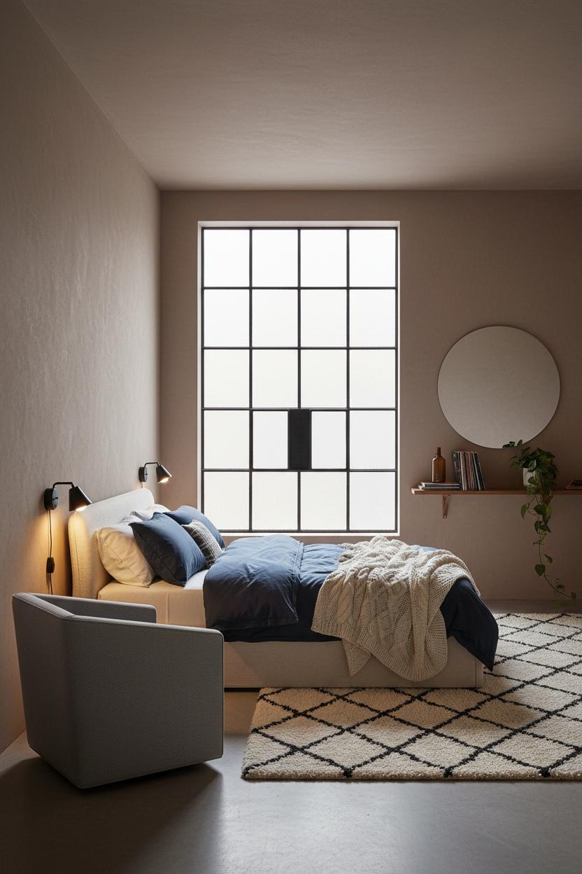 Classy Bedroom Luxury Master Steel Window
