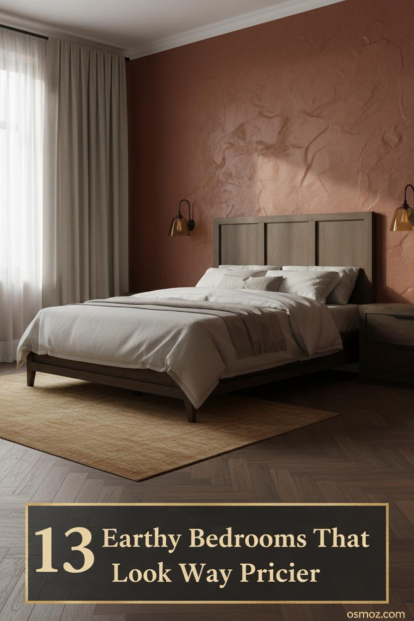 13+ Earthy Moody Bedrooms That Feel Dark Without Feeling Heavy