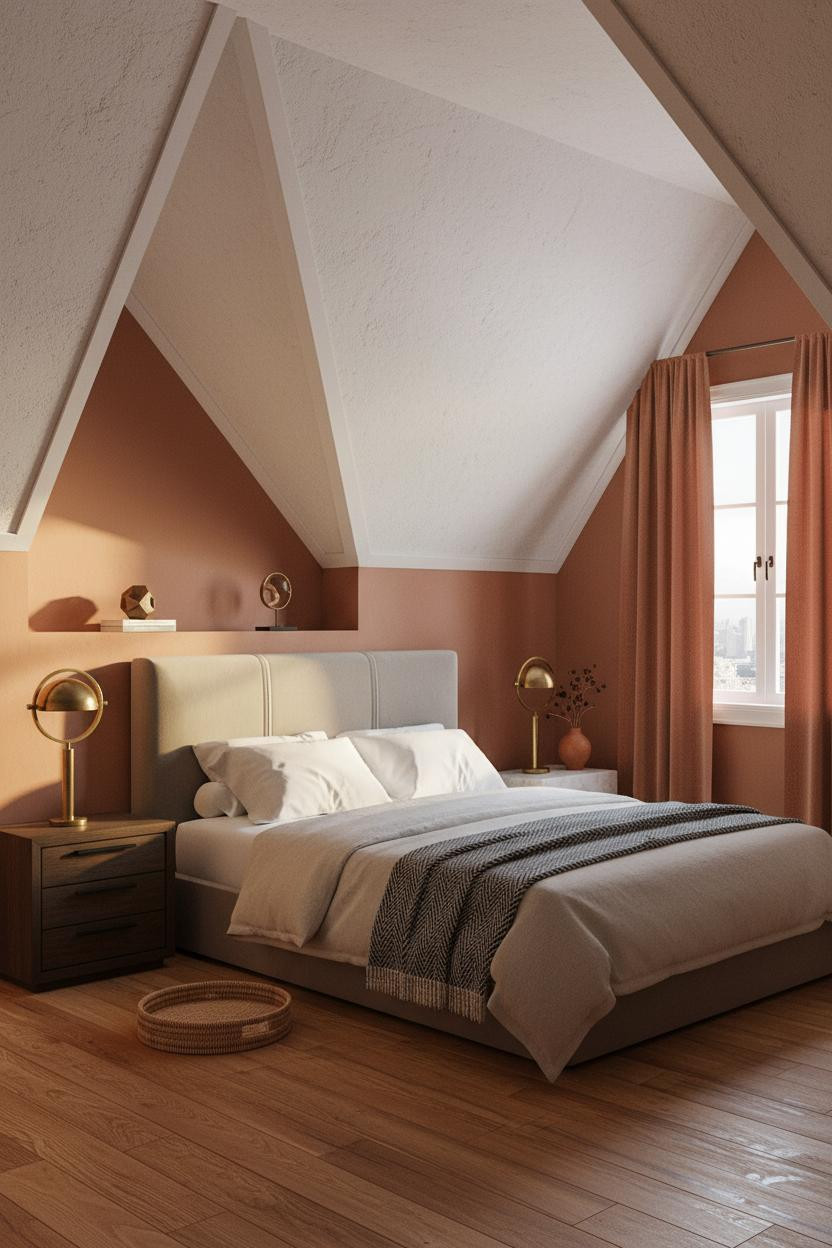 Attic Bedroom Angled Ceiling Dormer Boho