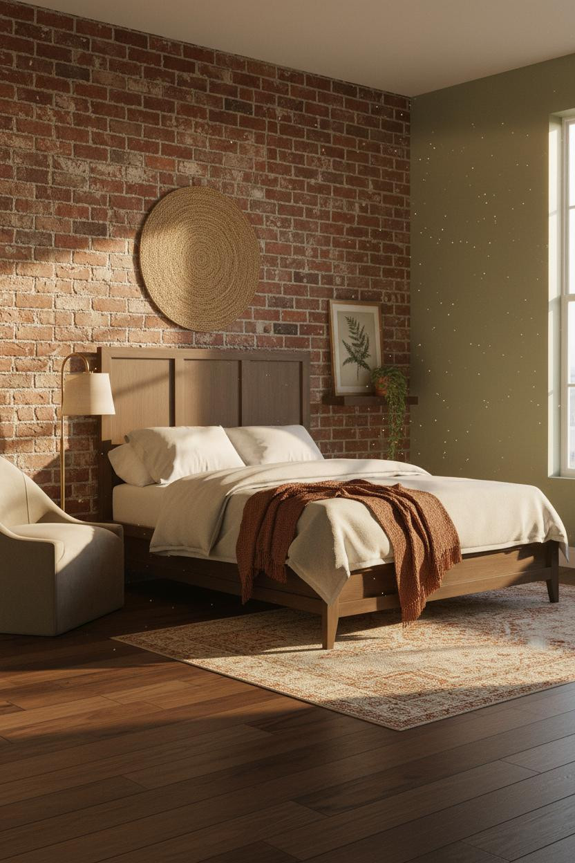 Eclectic Bedroom Aesthetic Boho Brick