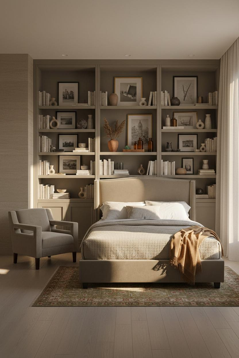Eclectic Bedroom Bookshelf Collected