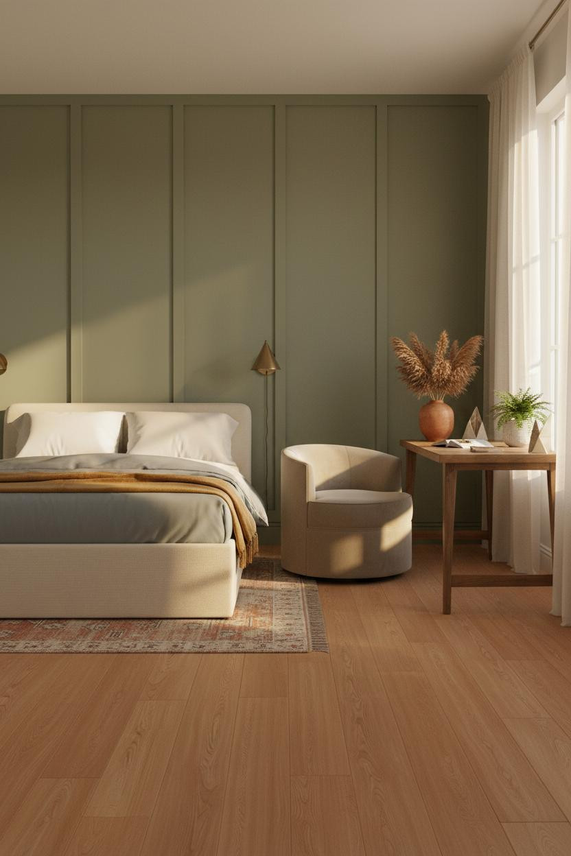 Trendy Teen Bedroom Olive Botanical