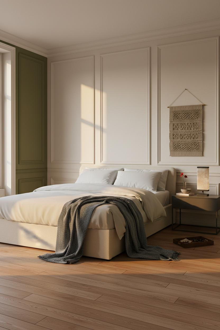 Parisian Bedroom French Molding Sunset Light