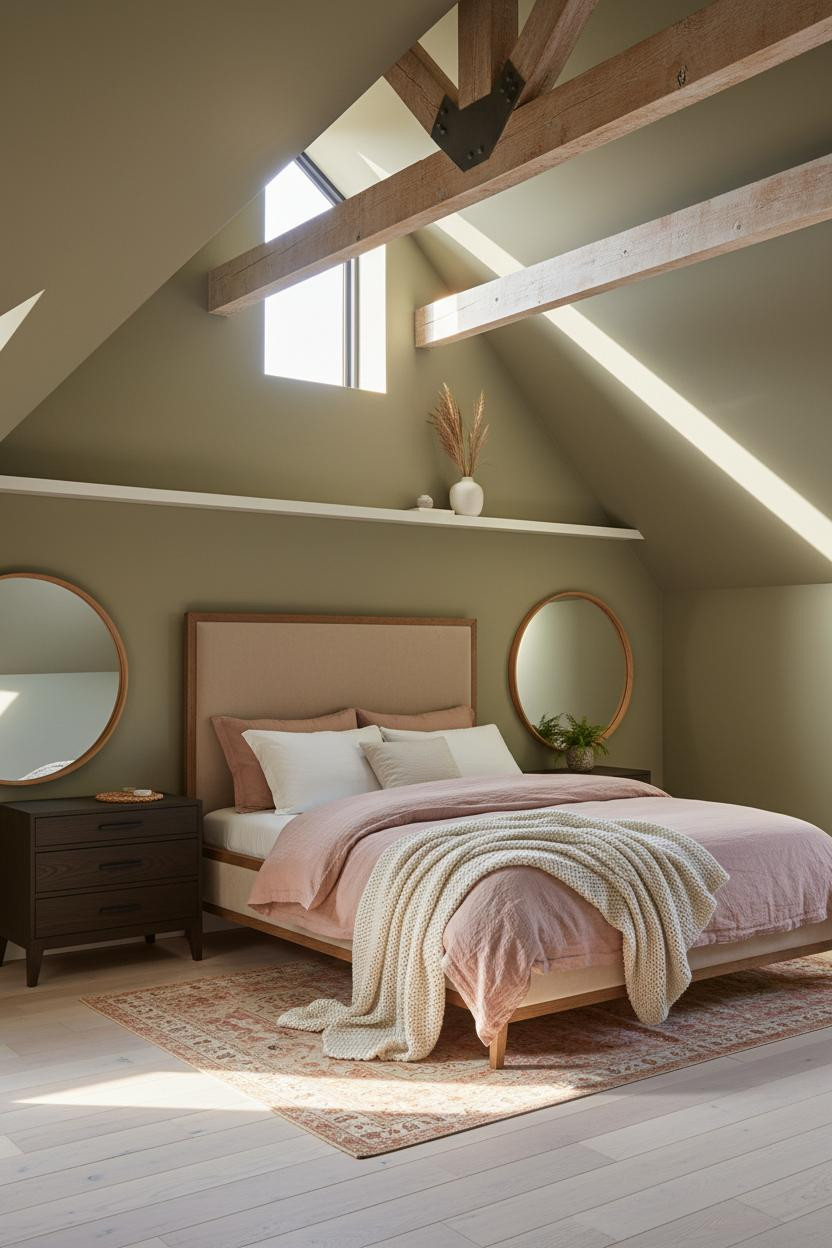 Loft Bedroom Sloped Ceiling Natural Light