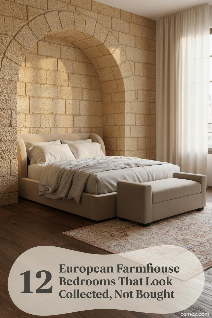 12+ European Farmhouse Bedrooms That Feel Collected, Not Decorated
