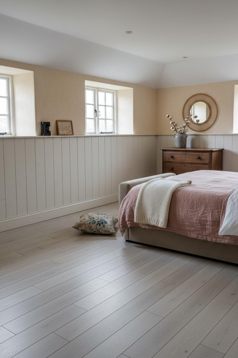 Country Bedroom Wainscoting Cottage Style