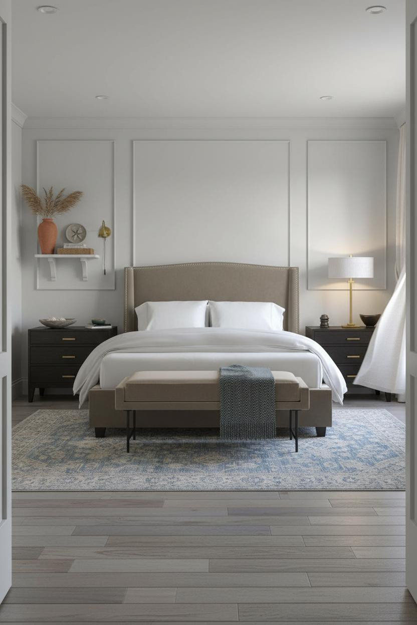 Coastal Chic Bedroom Batten Wall