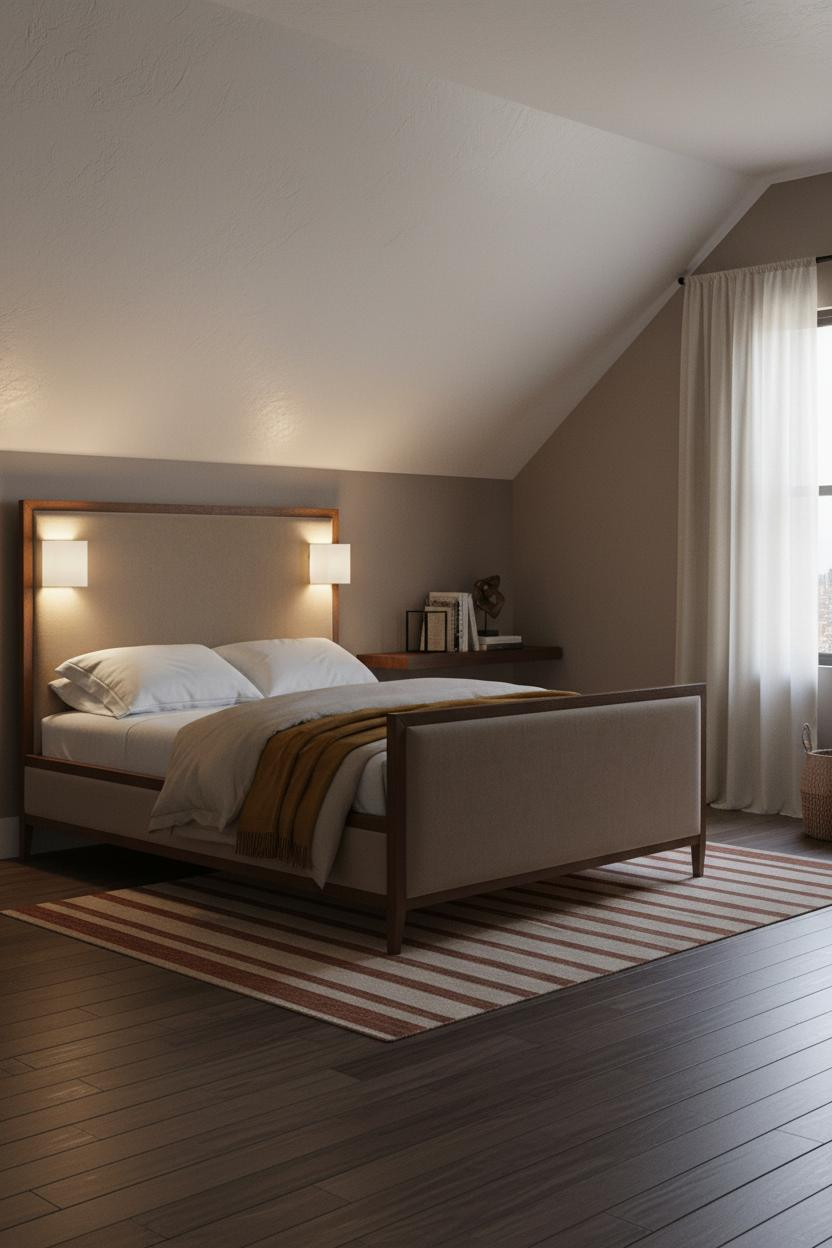 Warm Cozy Attic Bedroom Neutral