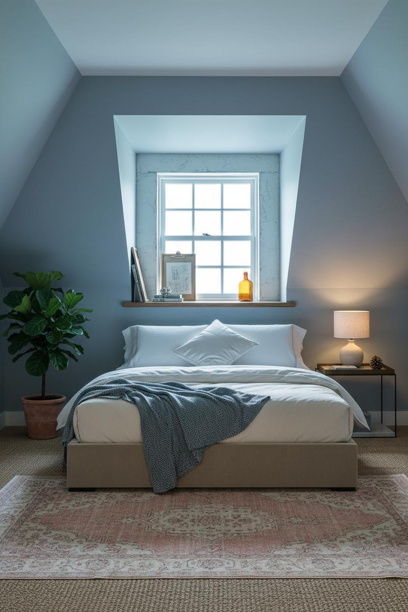 Warm Cozy Attic Bedroom Dormer Window