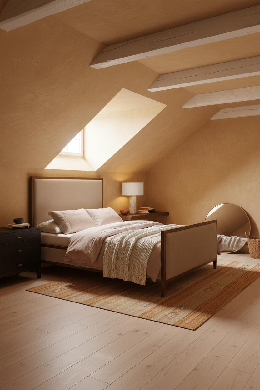 Warm Cozy Attic Bedroom Nordic