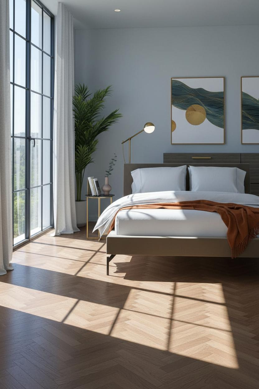 Coastal Modern Nightstand Ideas with Brass Bookends and Matte Ceramics