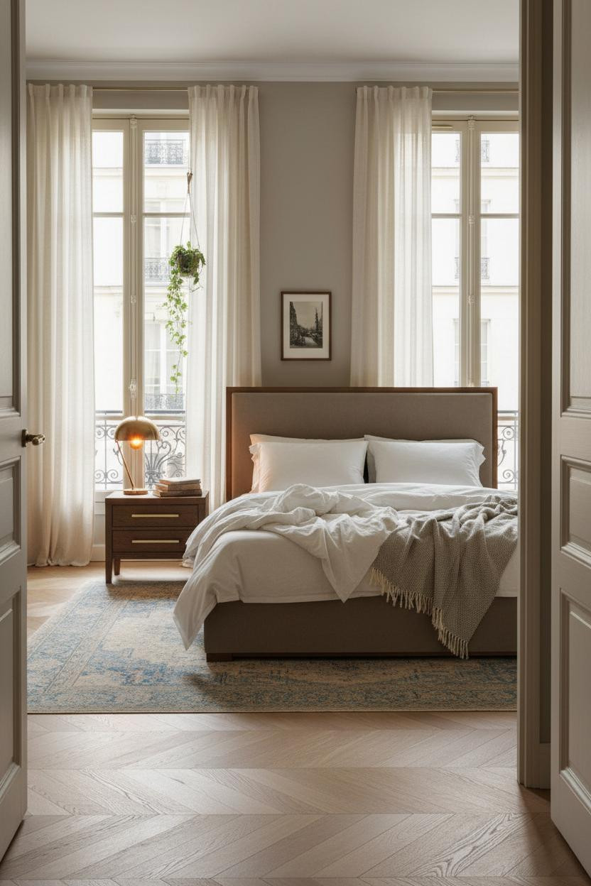 Parisian Modern Bedroom French Apartment Aesthetic