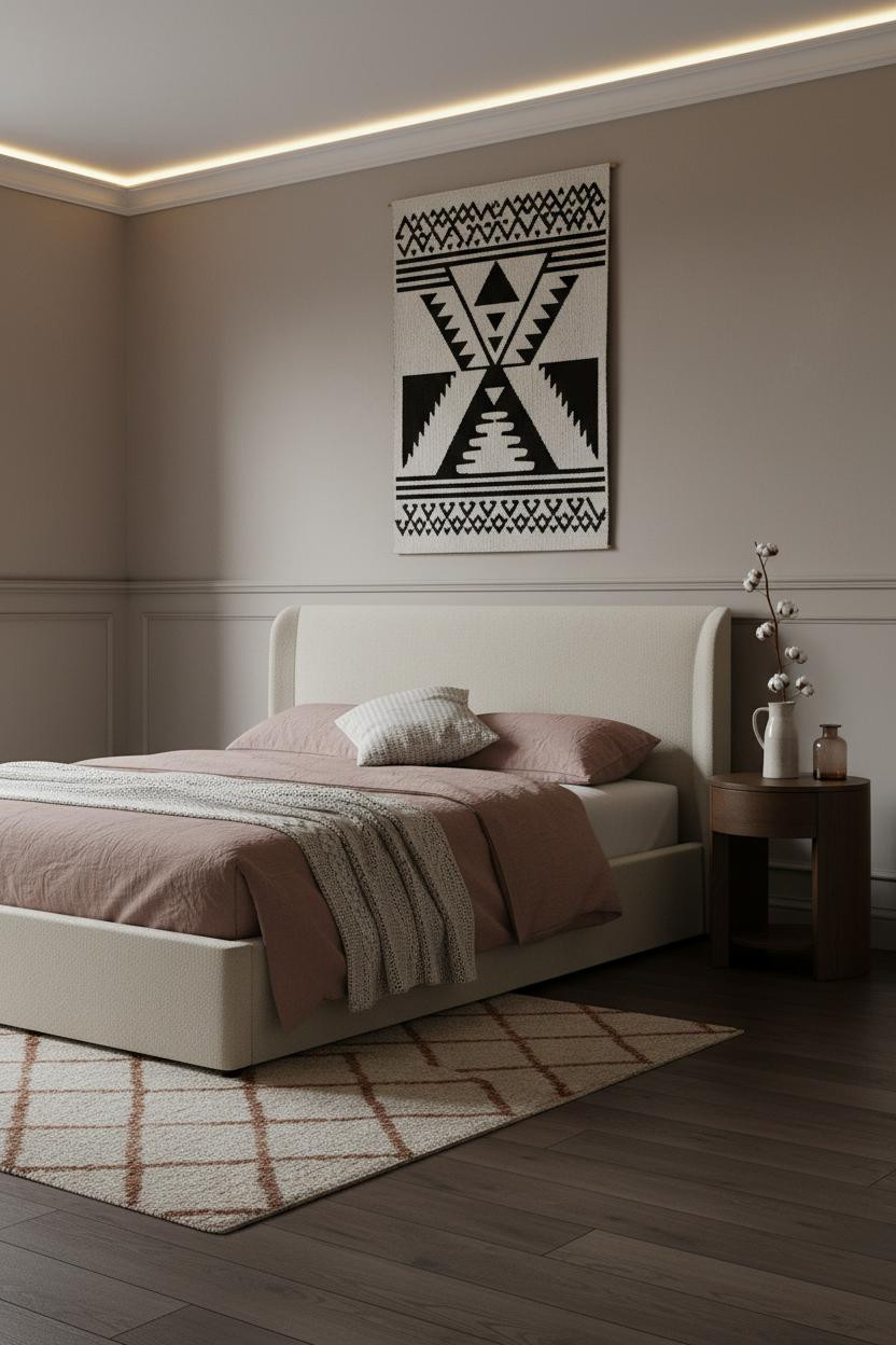 Parisian Modern Bedroom Wainscoting French