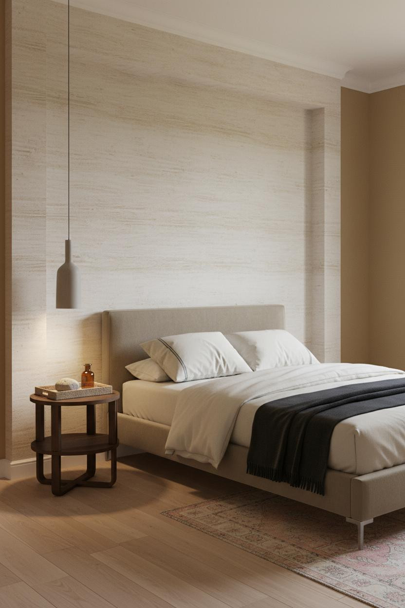 Parisian Modern Bedroom Plaster Walls French