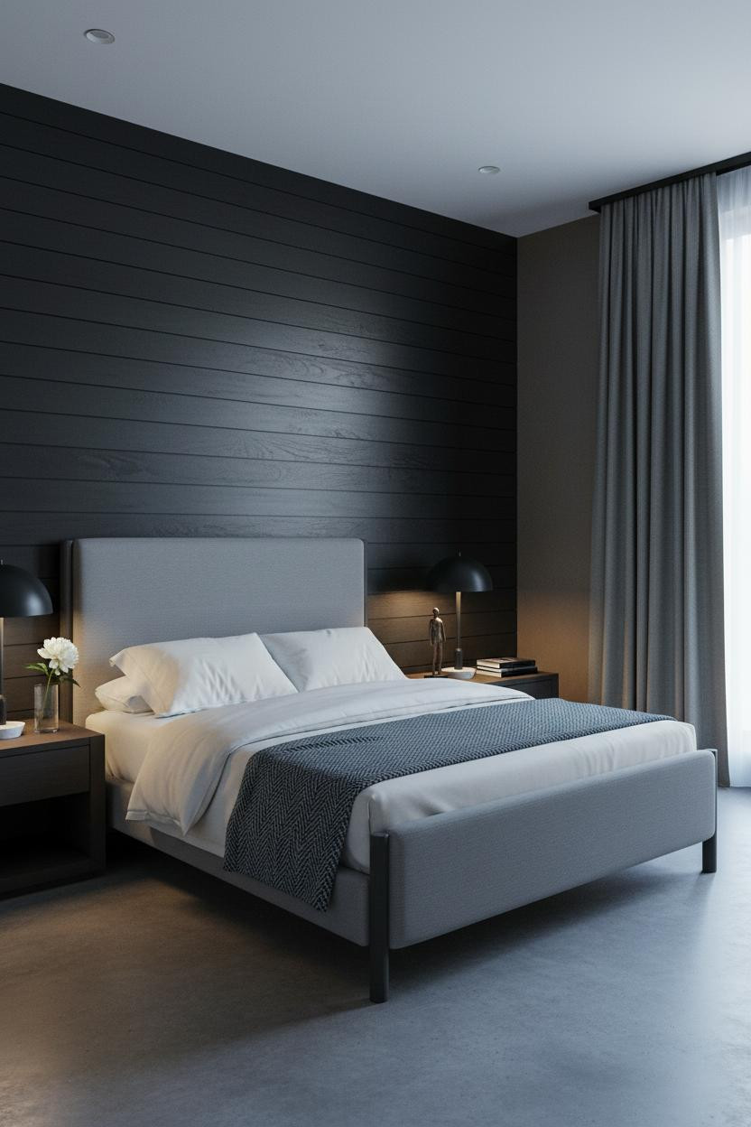 Luxury Black Bedroom Modern Dark Master Suite