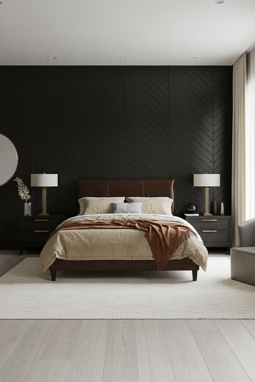Luxury Black Bedroom Modern Dark Master Suite