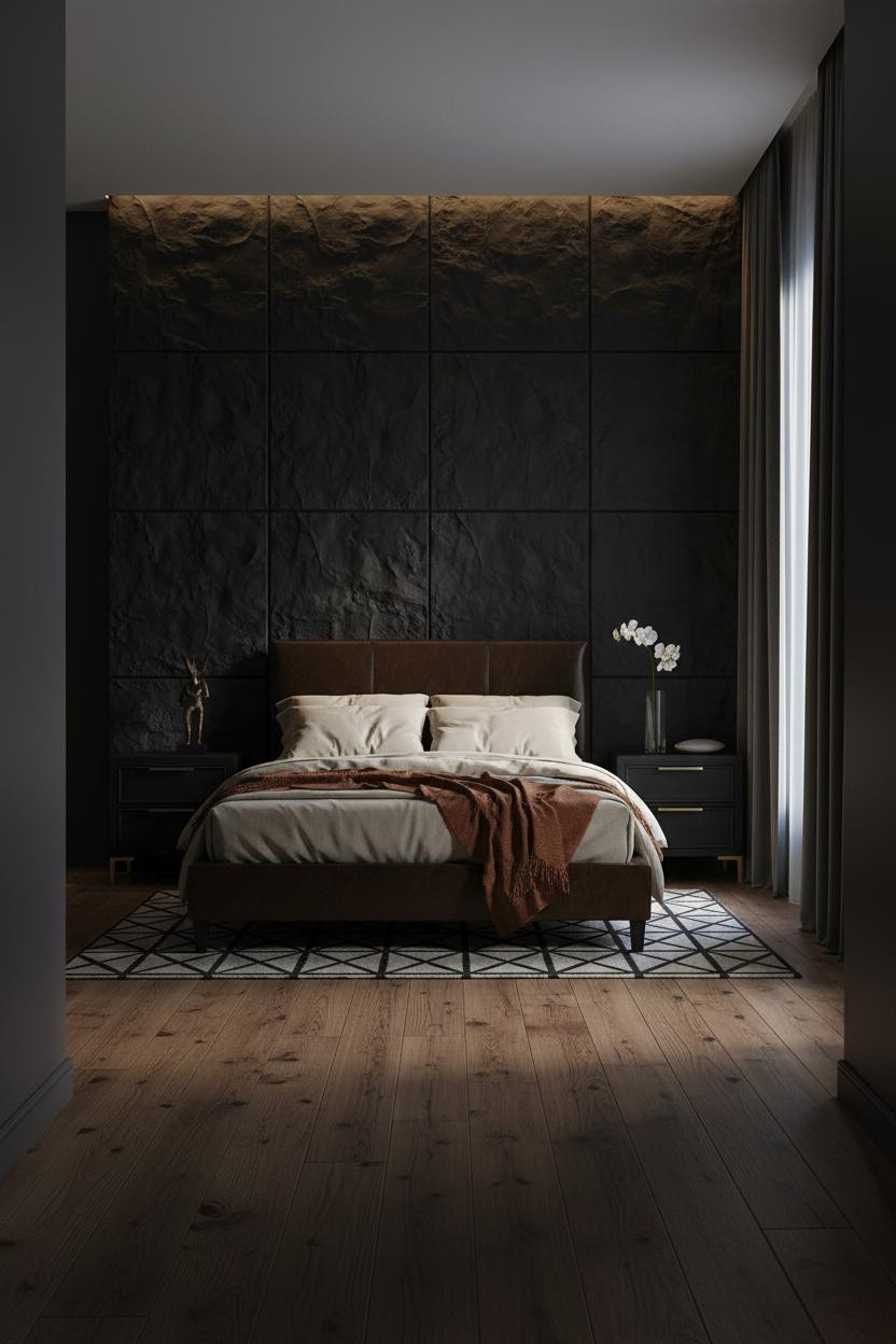 Luxury Black Bedroom Modern Master Suite
