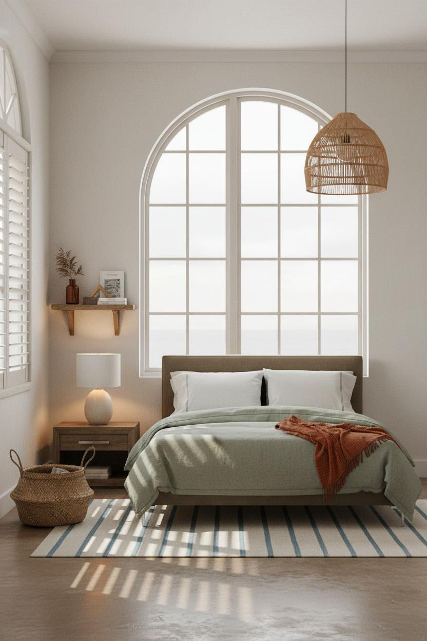 Beach Bedroom Ideas Coastal Teen Arched Windows