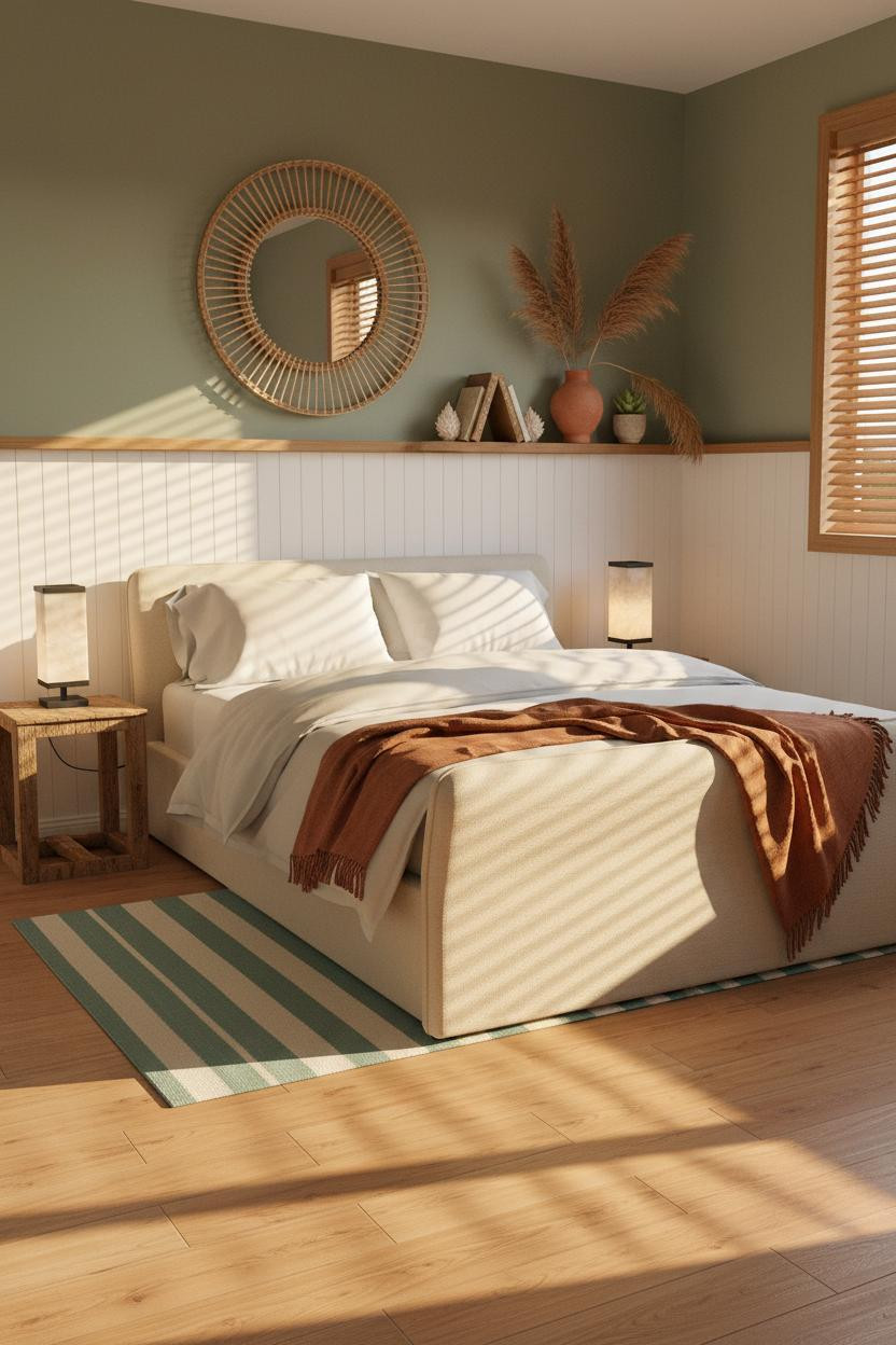 Beach Bedroom Boho Teen Coastal Wainscoting
