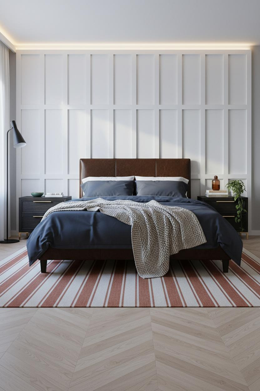 Black Bed Frame Coastal Modern Bedroom
