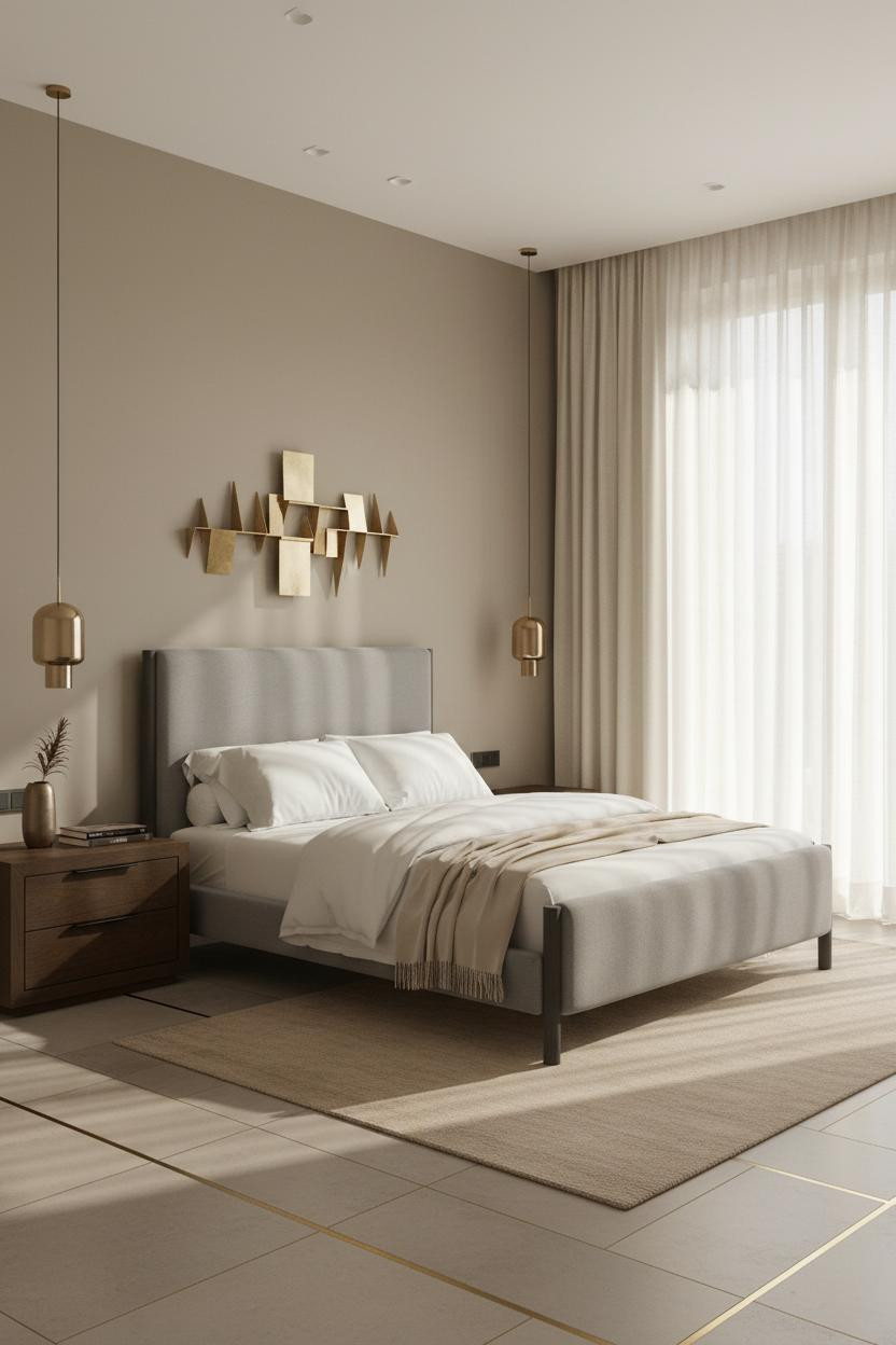 Expensive Bedroom Luxury Modern Master Suite Floor to Ceiling Sheers
