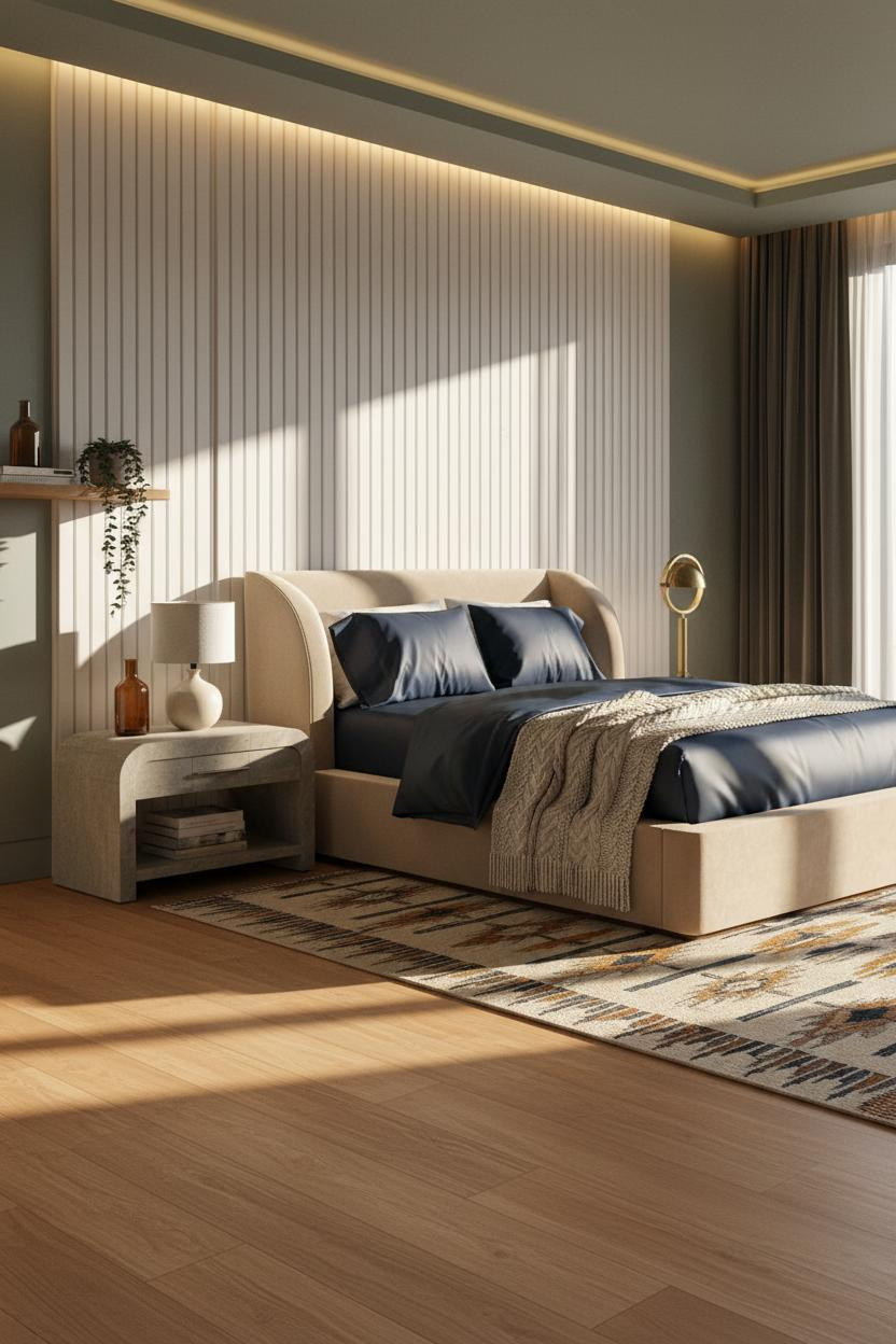 Expensive Bedroom Luxury Alpine Master Suite Fluted Oak