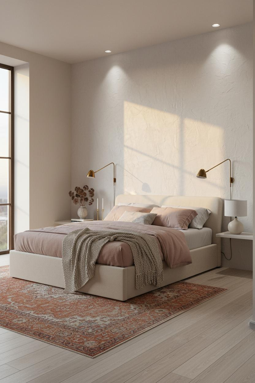 Expensive Bedroom Luxury Nordic Master Suite Venetian Plaster