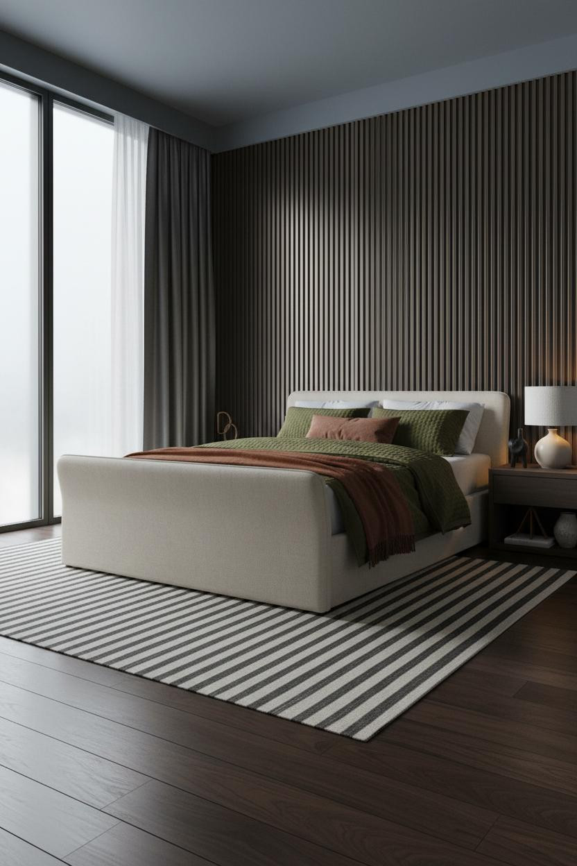 Expensive Bedroom Luxury Modern Master Suite Dark Bronze Paneling