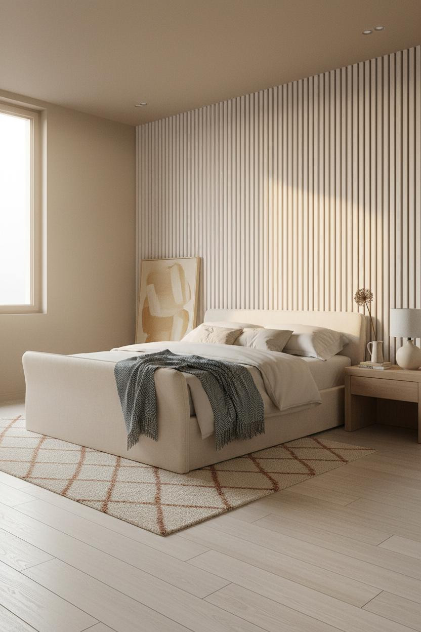 Single Woman Bedroom Mediterranean Oak Slats