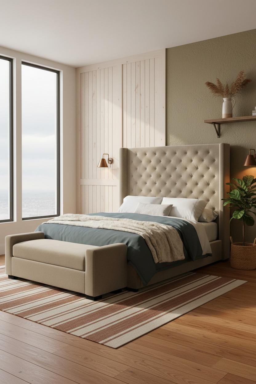 Coastal Boho Bedroom Board and Batten