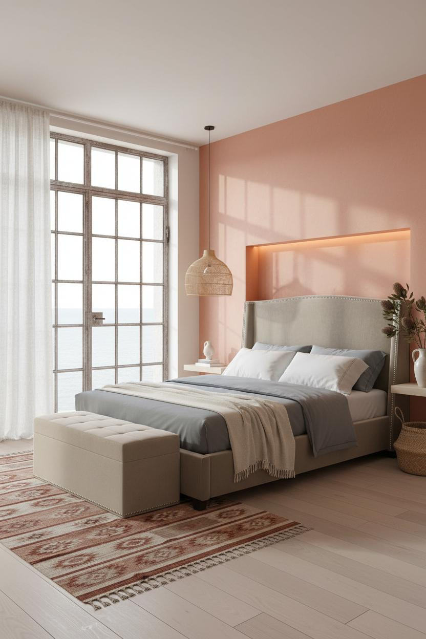 Coastal Boho Bedroom Neutral Design